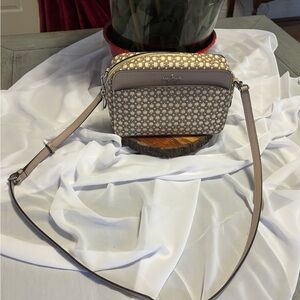 Kate Spade Brown and Cream Patterned Crossbody Bag